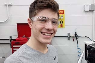 A student interested in a manufacturing career.